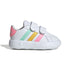 Sneakers primi passi bianche da bambina con strisce multicolore adidas Grand Court 2.0 CF I, Brand, SKU s334000198, Immagine 0